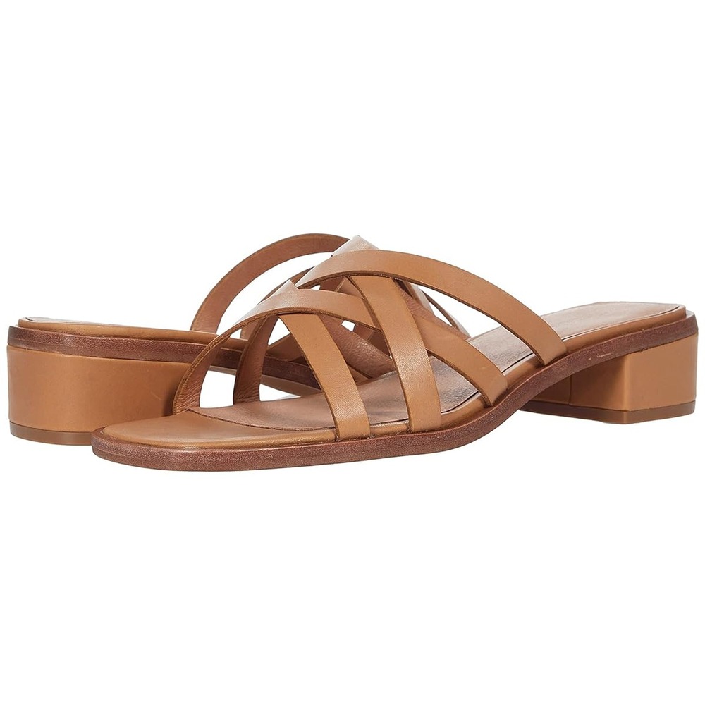 NWT Madewell Jeni Heeled Sandal - Amber Brown 9